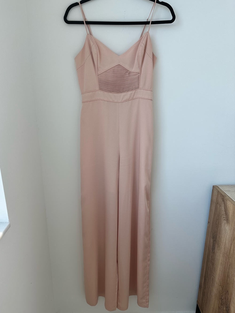 BCBGMaxAzria Light Blush Spaghetti Strap Jumpsuit
